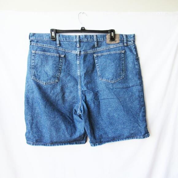 Wrangler Men's Blue Medium Wash Flat Front Jean Denim Shorts Size 46 - Picture 3 of 6